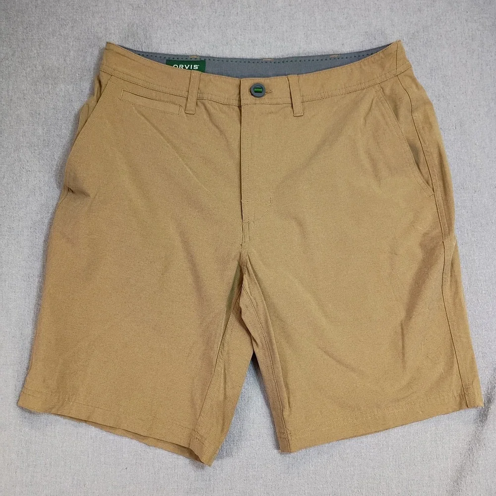 Orvis Men's 32 Escape Shorts Brown Bonefish Gotcha Fly Fishing Stretch 8.5
